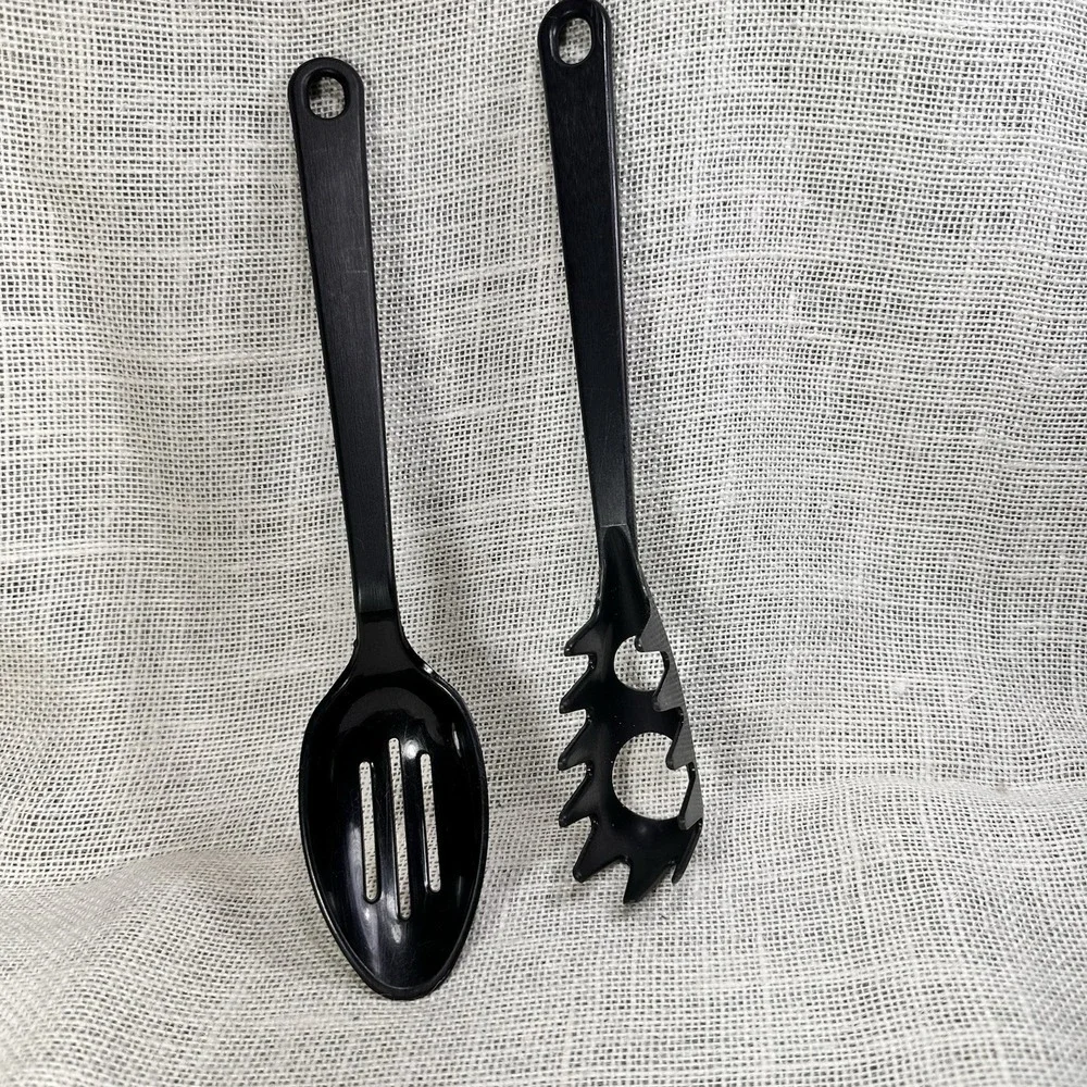Tailor Made Products Black Nylon Slotted Spoon & Pasta Server USA Elroy WI‎